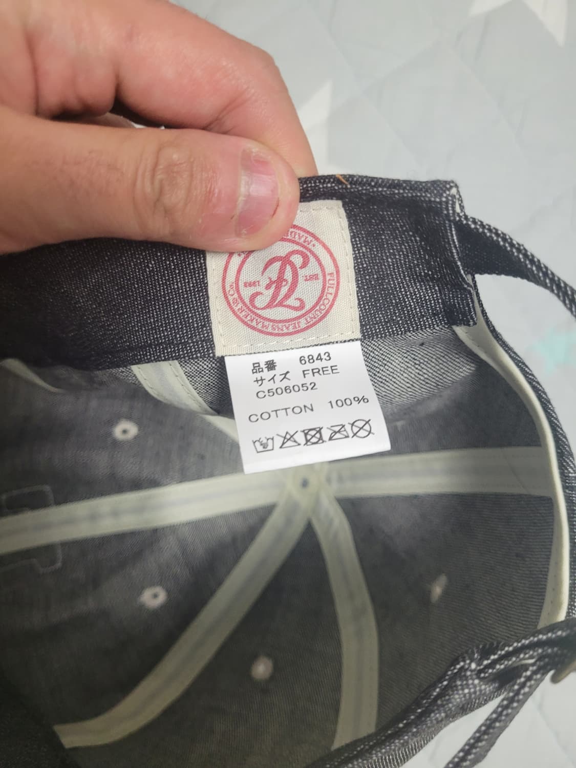 풀카운트 6843 6패널 데님 베이스볼 F 패치 볼캡 상품이미지2