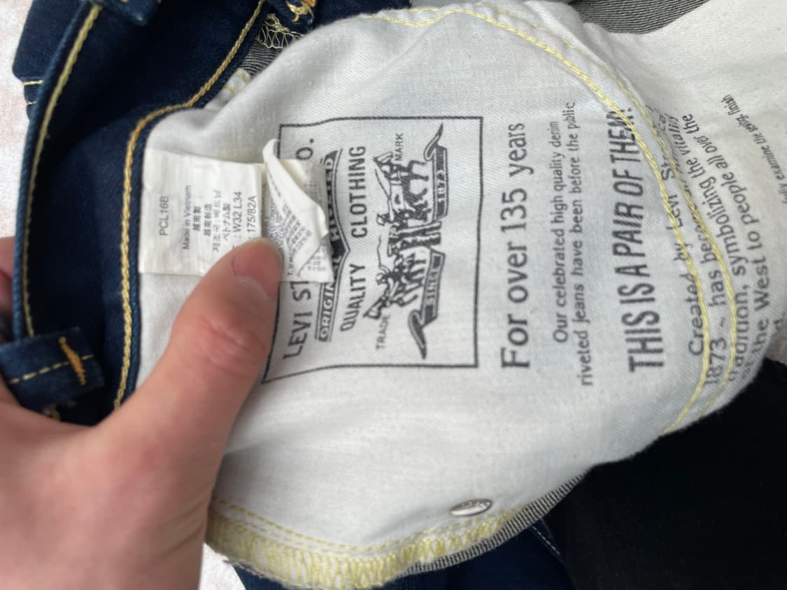 리바이스 523 인디고 스트레이트 데님팬츠 상품이미지10