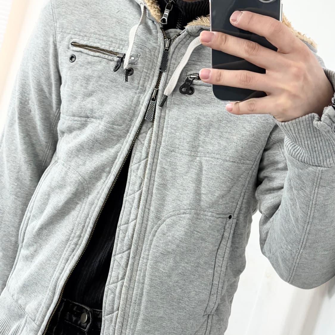 디젤 투웨이 쉐르파 후드 점퍼 자켓 상품이미지4