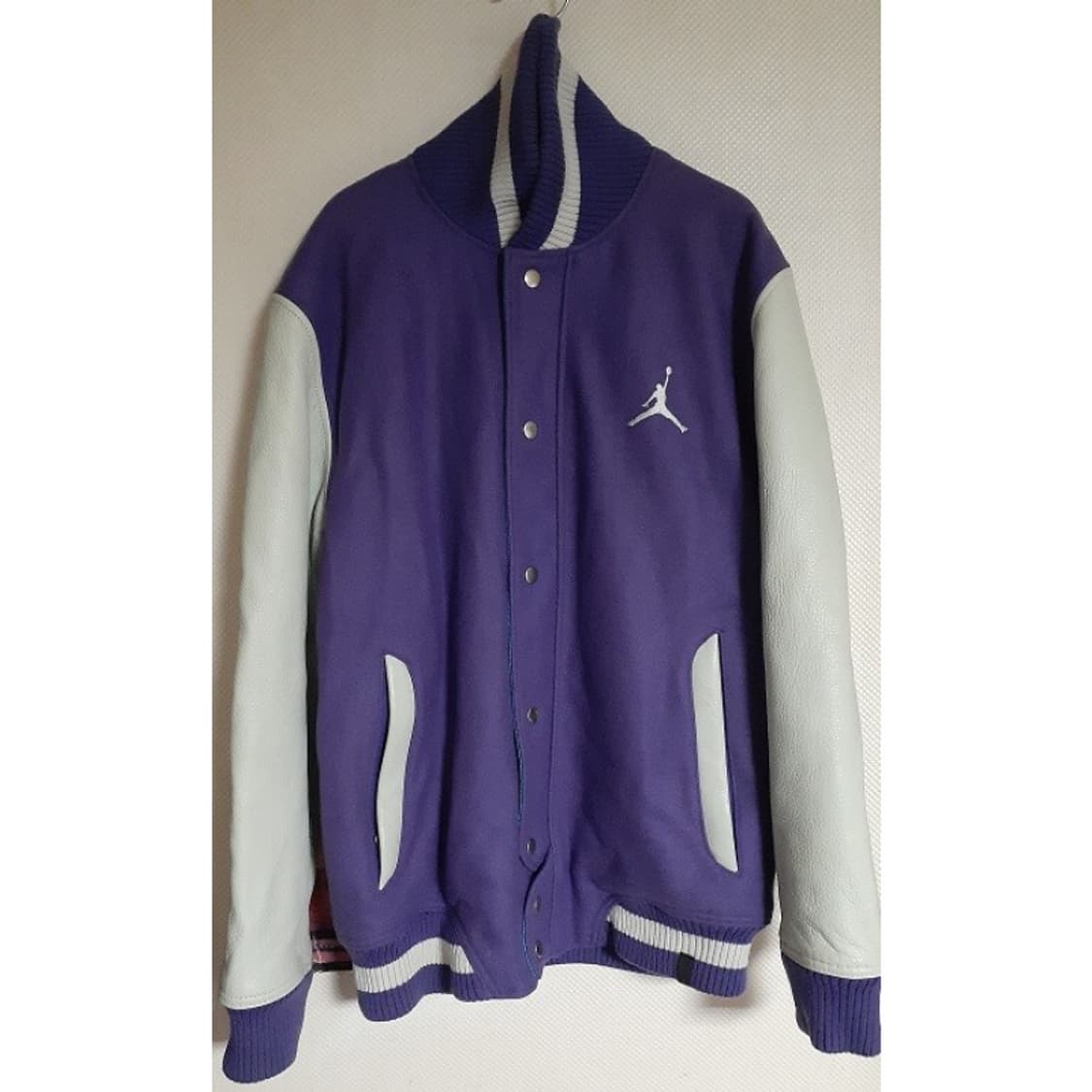   에어조던 울 레더 믹스 스타디움 자켓 퍼플 상품이미지1