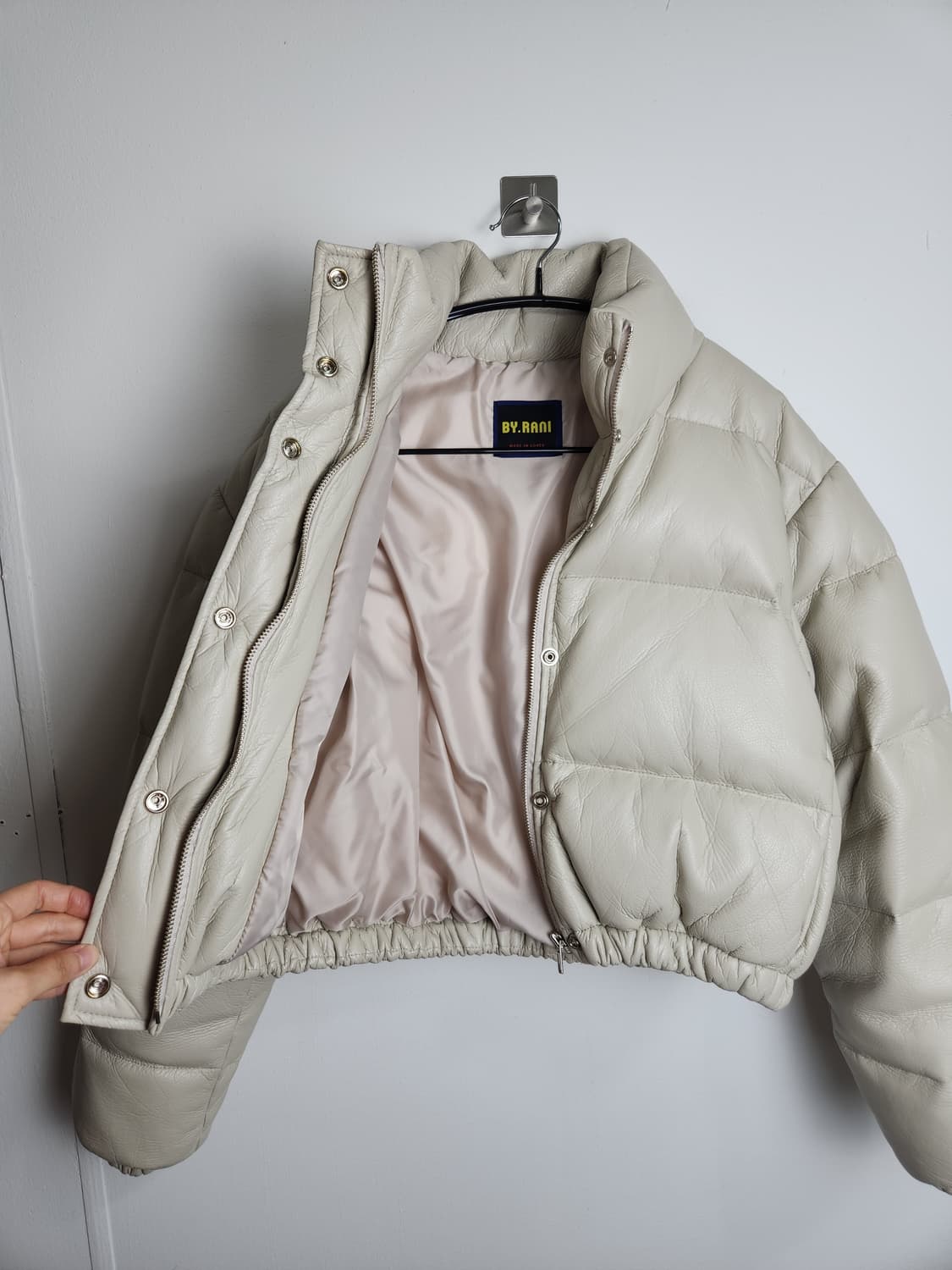 크롭 레더 패딩 점퍼 상품이미지8