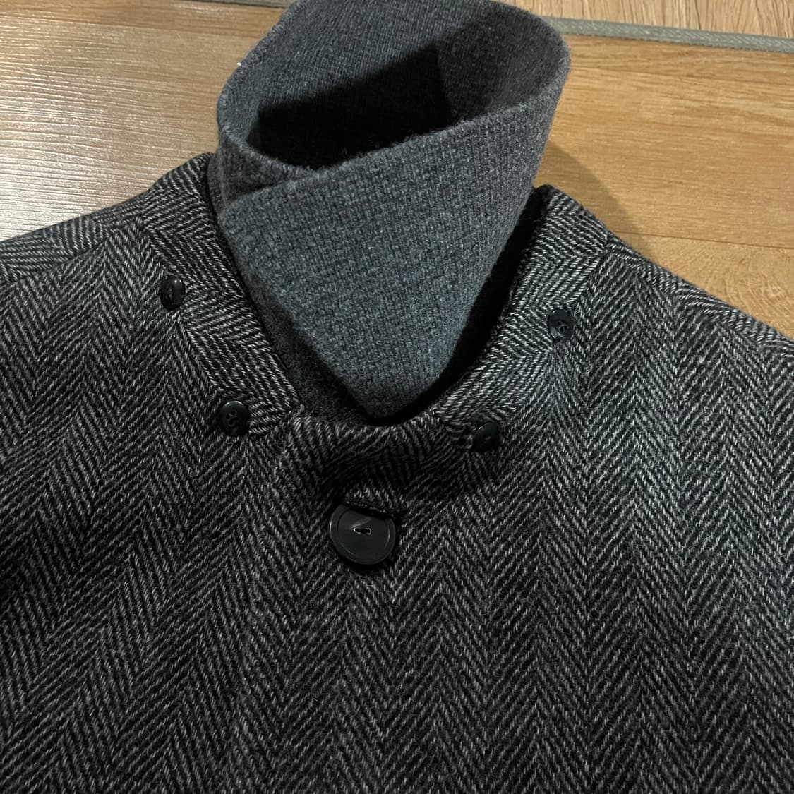 [115] 커스텀멜로우 캐시미어 헤링본 오버코트 상품이미지6