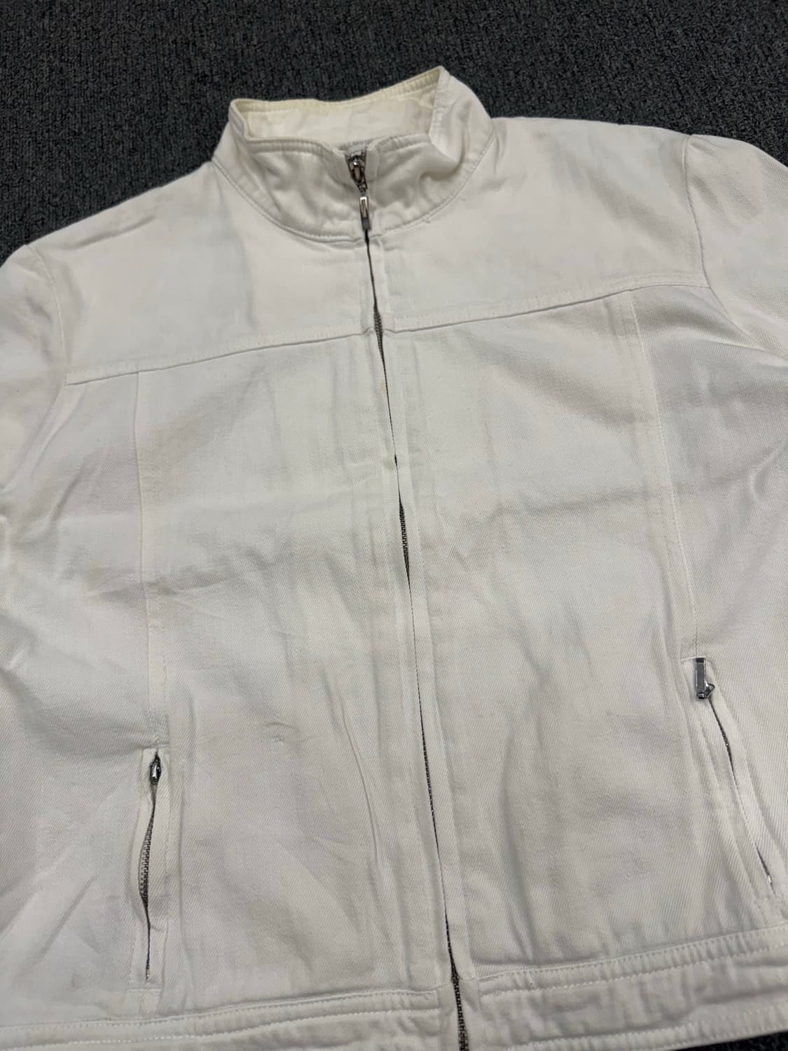 L)BellMount 빈티지 크림 데님 집업 자켓 상품이미지2