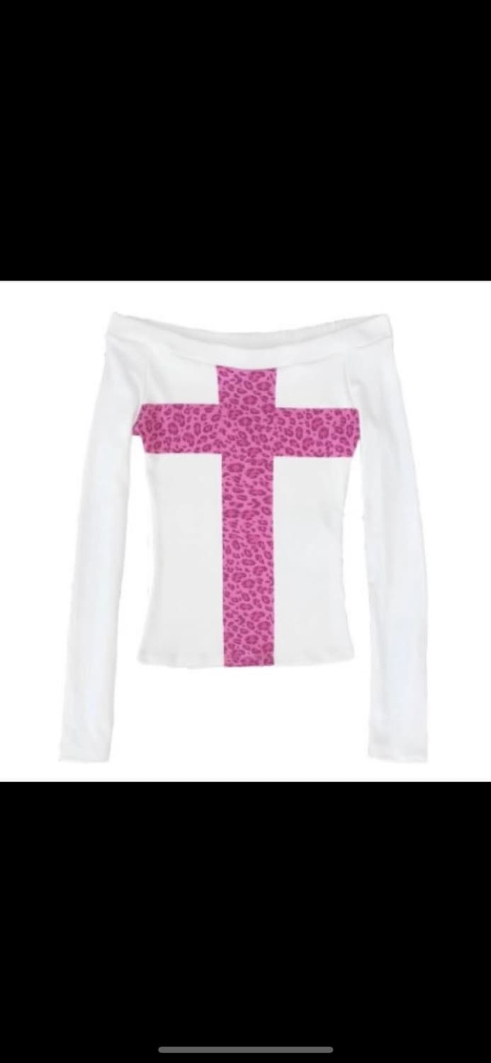 Leopard Cross Off Shoulder in White 상품이미지2