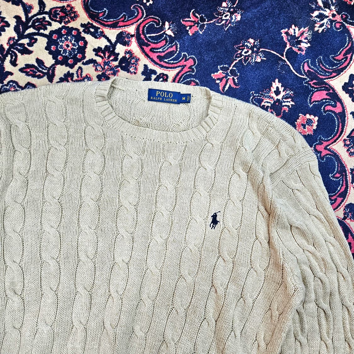 폴로랄프로렌 시그니쳐 포니 자수 꽈베기니트 M size 상품이미지2