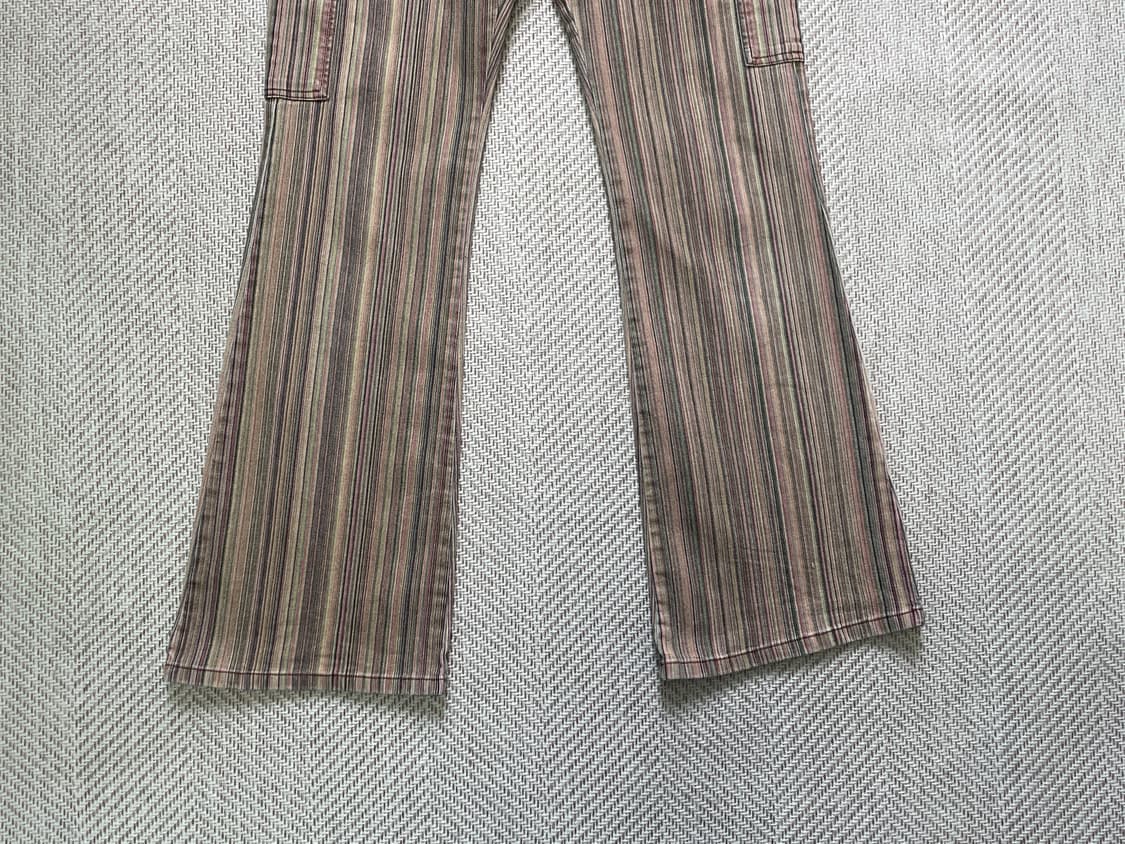 Mixt 빈티지 스트라이프 레더 포켓 데님팬츠  J04093 상품이미지2