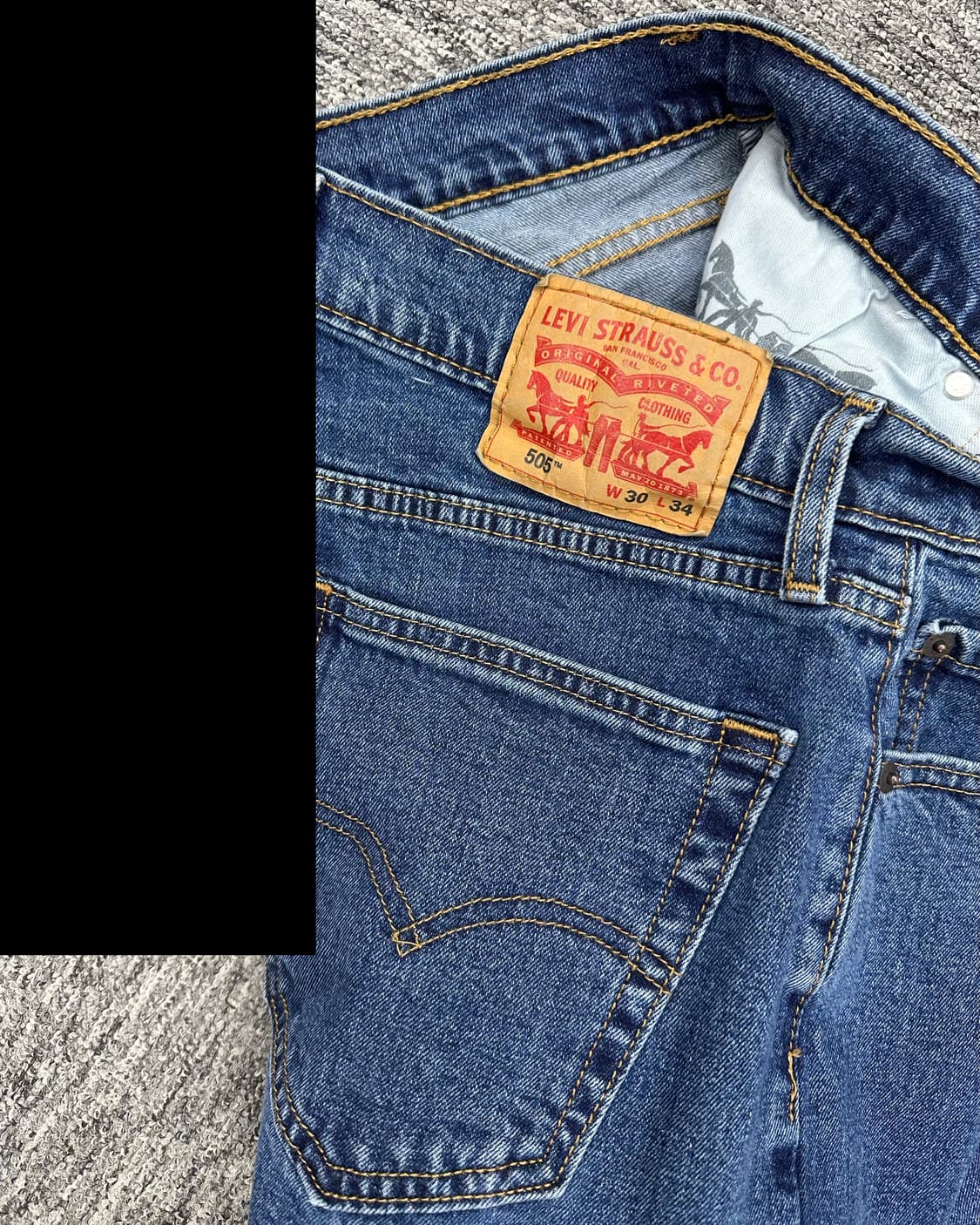 (허단38)리바이스 505 데님-M1822 상품이미지4