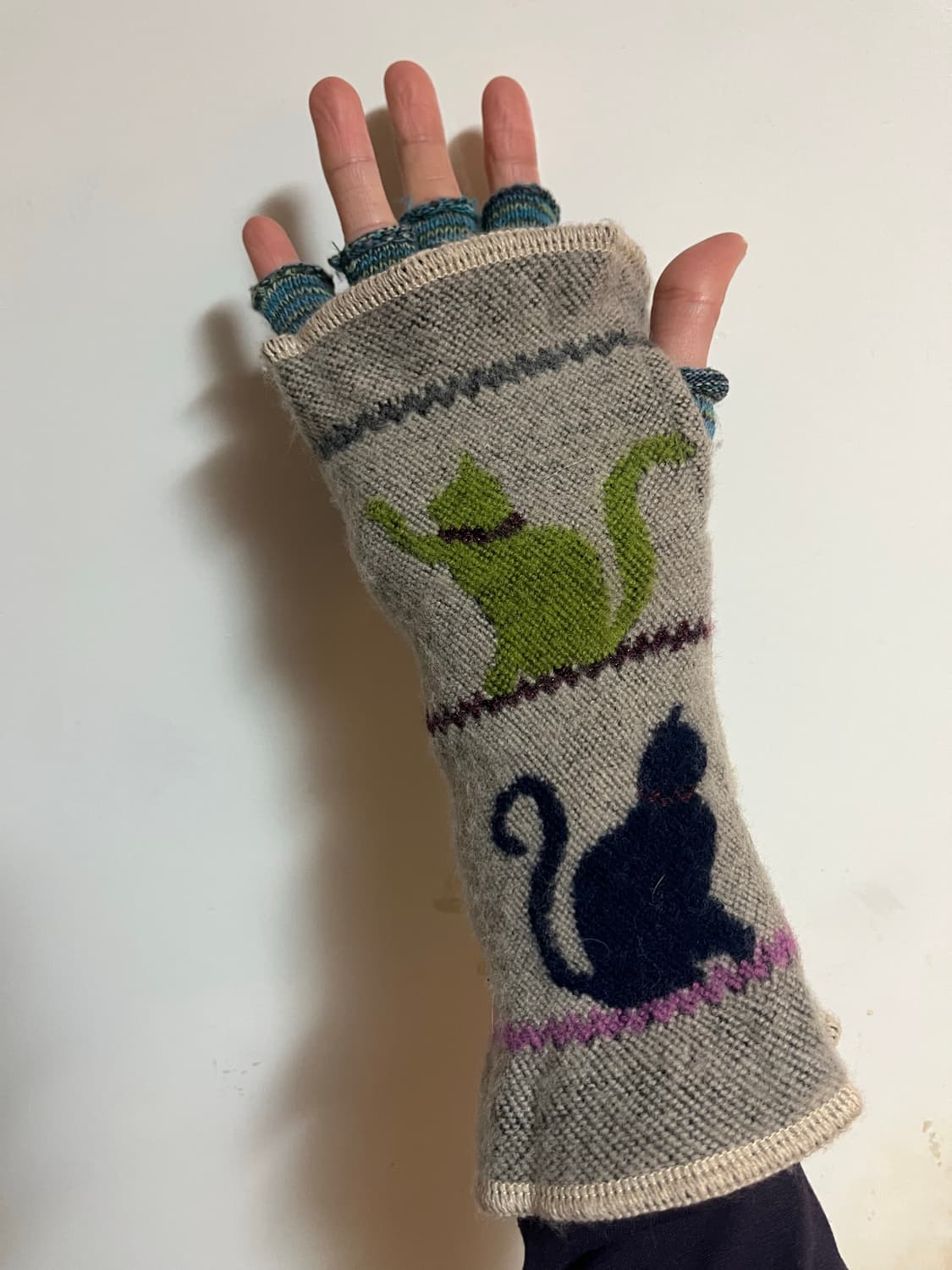 빈티지 고양이 핑거리스 핸드워머 상품이미지6