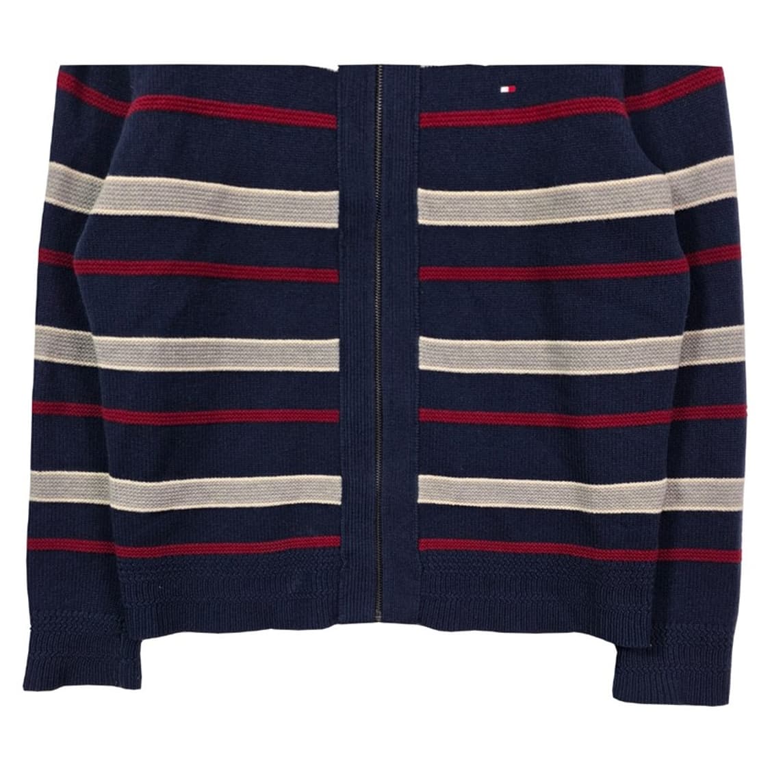 타미힐피거 울 아카이브 스트라이프 풀집업 니트 L 상품이미지4