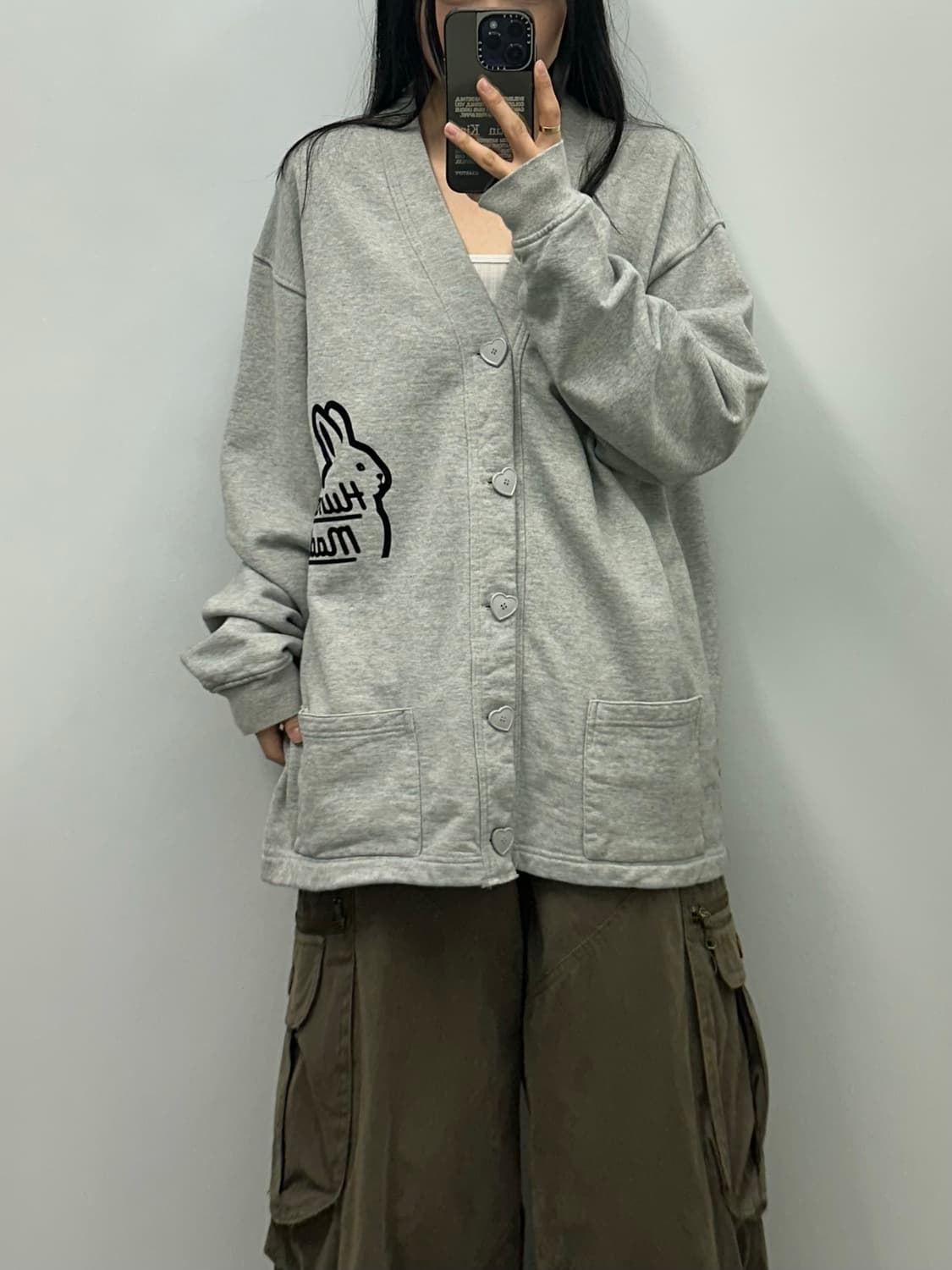 휴먼 메이드 그레이 스웨트 가디건 상품이미지2