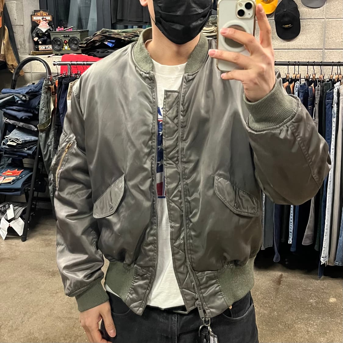 90s 휴스턴 ma-1 플라이트 자켓 (105) 상품이미지8