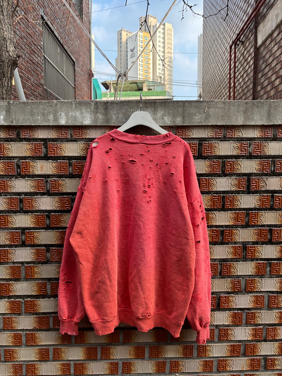 90s jerzees 디스트레스드, 페이딩 스웻셔츠 상품이미지9