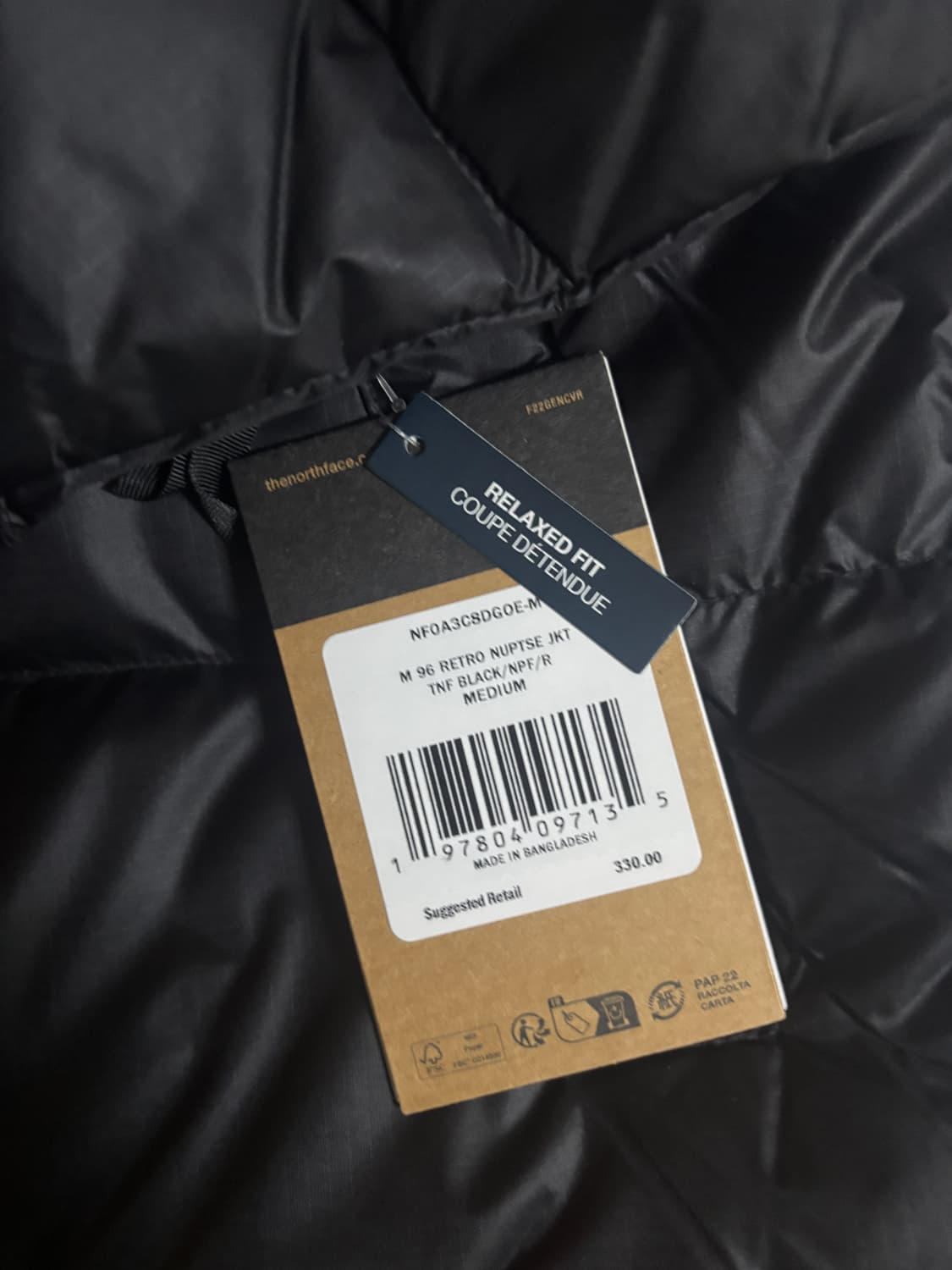 노스페이스 레트로 눕시 1996 필파워 700 패딩 tnf 사이즈교환 및 상품이미지2