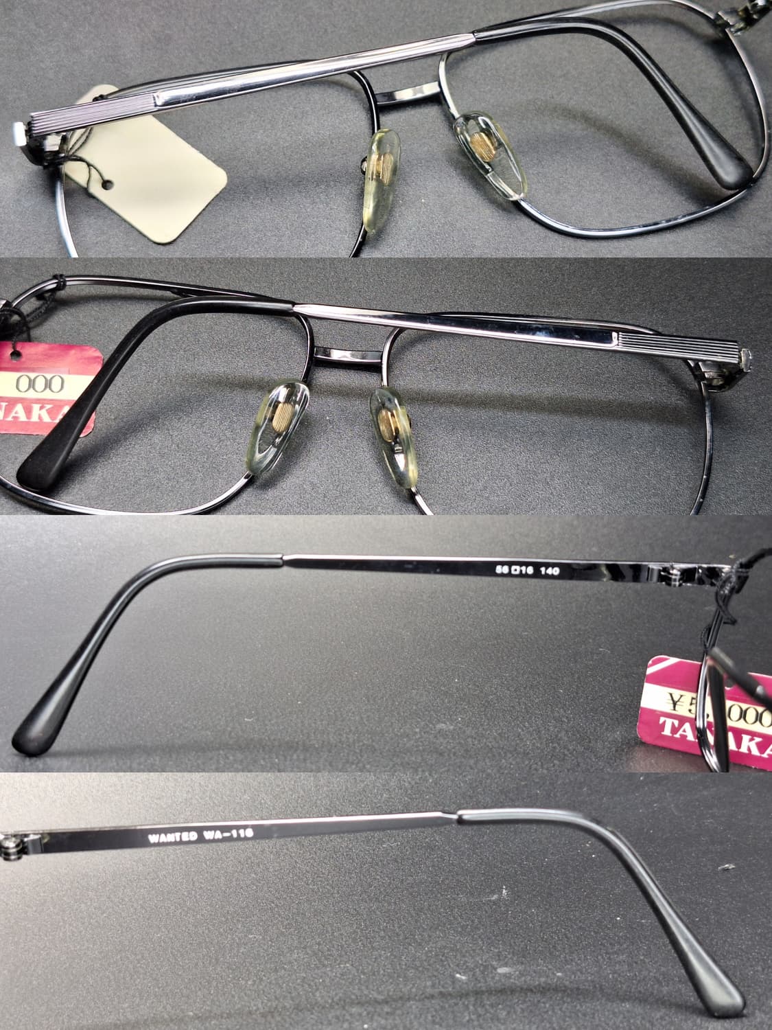 일본 빈티지 데드스톡 미사용/56mm 안경테 Wanted wa-116  상품이미지2
