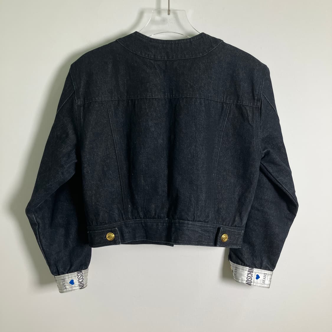 MOSCHINO 모스키노 블랙 데님 크롭 자켓  상품이미지2
