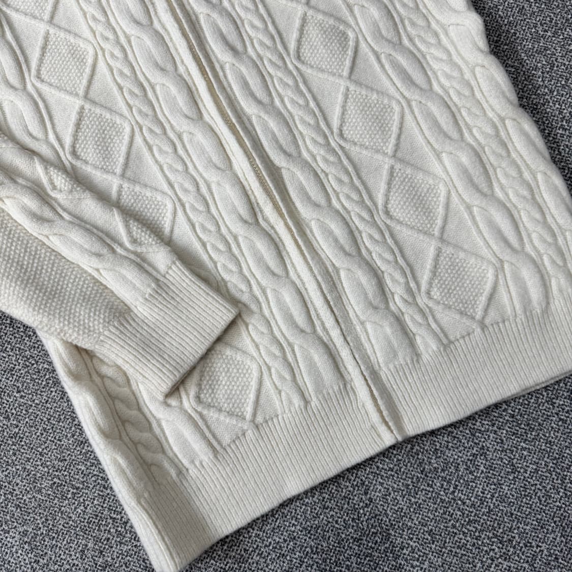 굿라이프웍스 케이블 니트 집업 상품이미지3