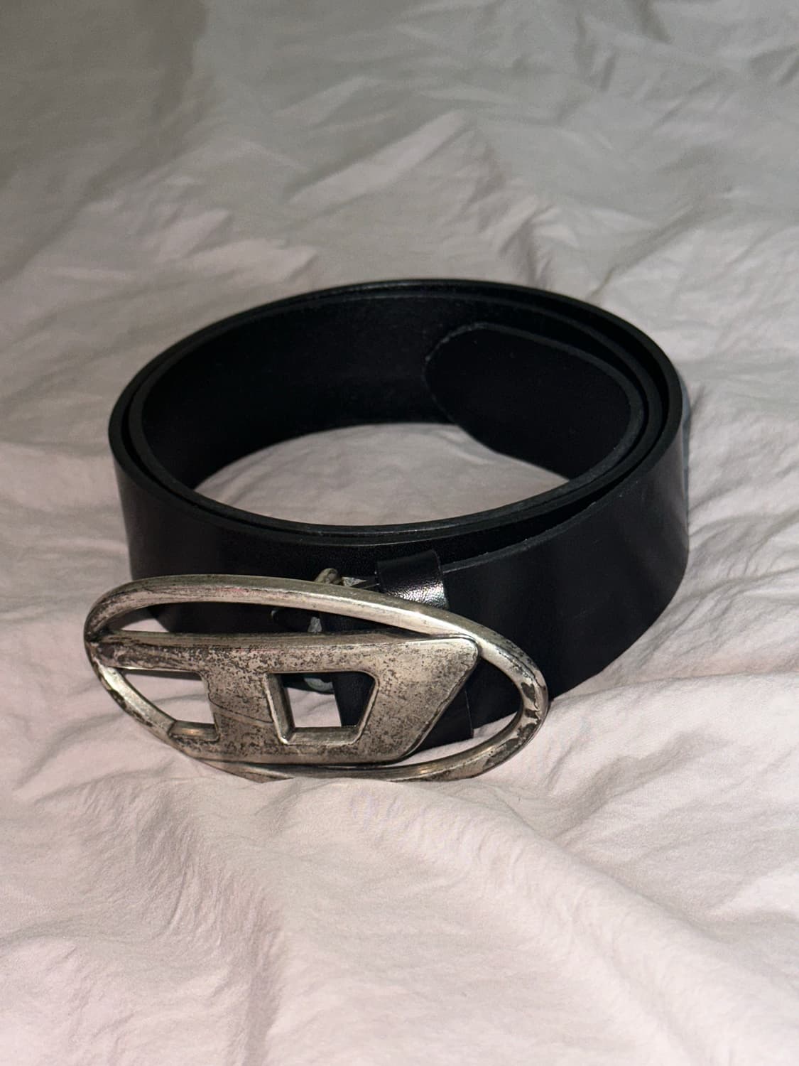 Diesel B-1DR Leather Belt with D Buckle 상품이미지2