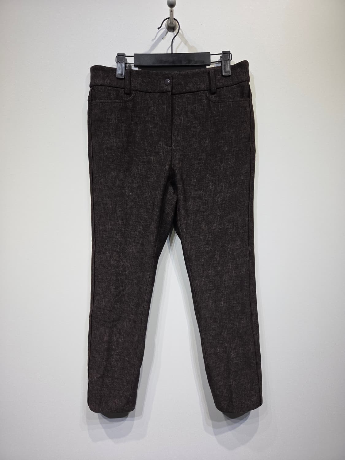 잭니클라우스 여성 멜란지 브라운 기모 골프 팬츠 상품이미지2