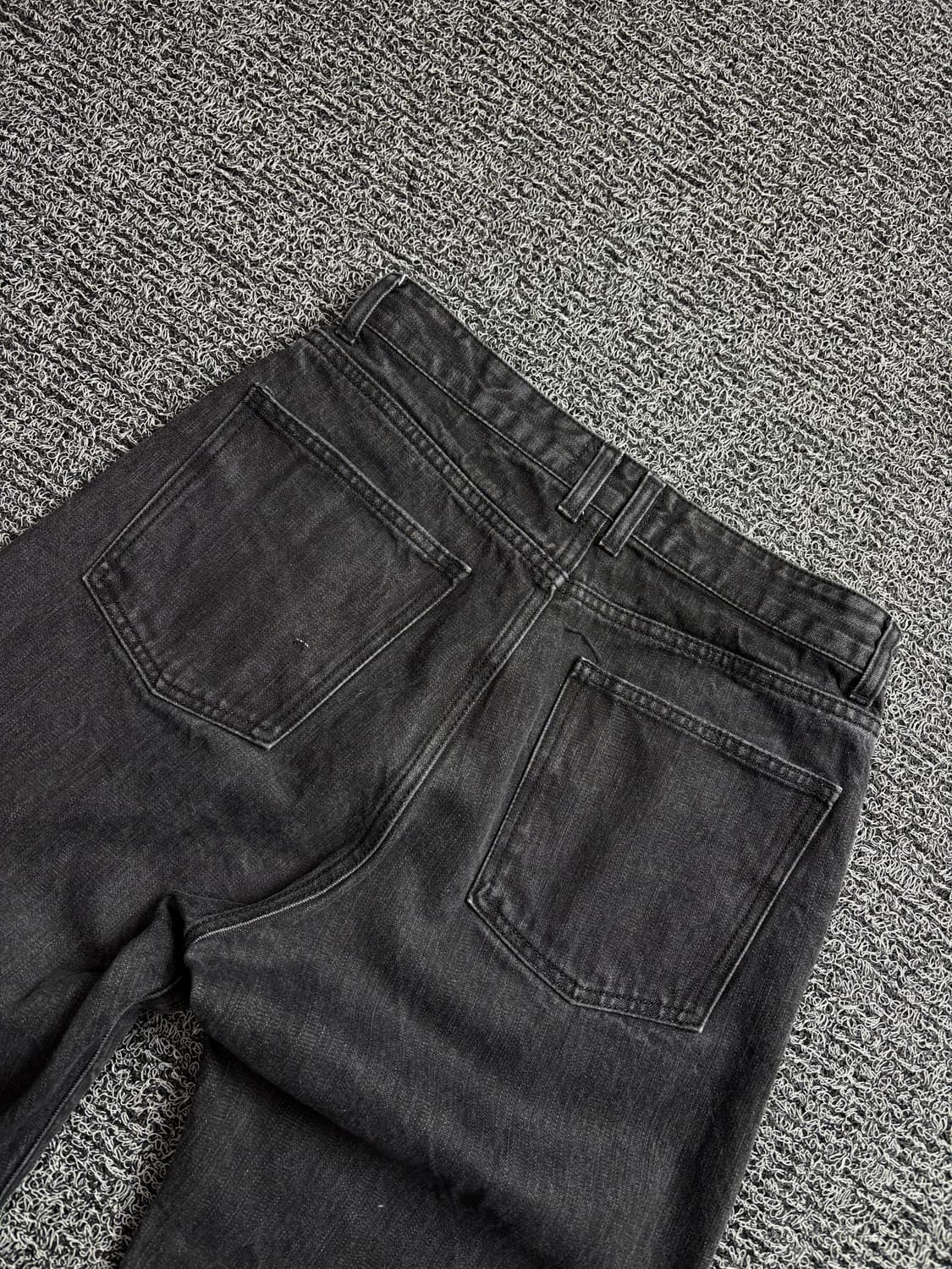 비슬로우 아카이브 투턱 루즈핏 흑청 데님 팬츠 2371 상품이미지5