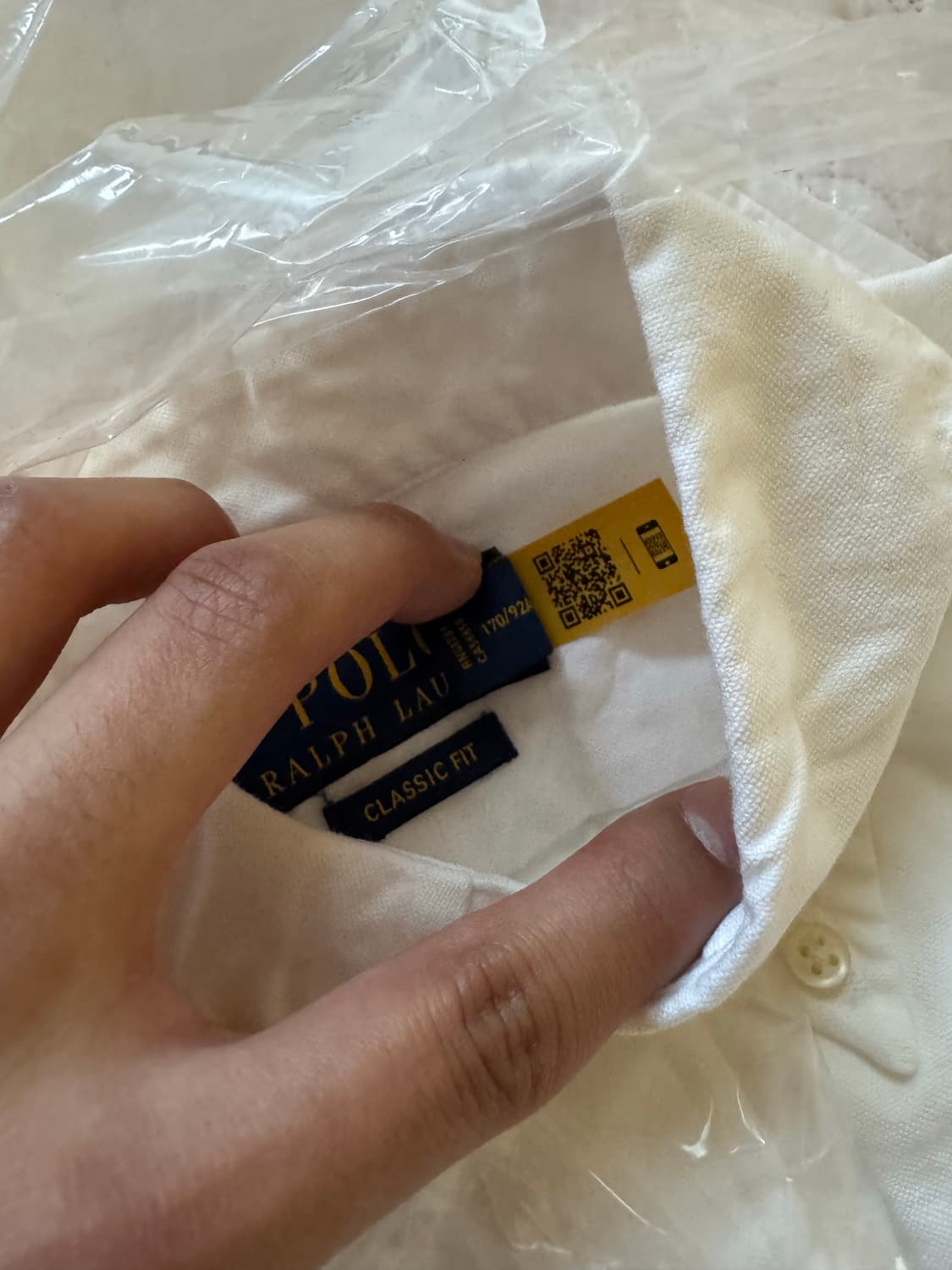 폴로랄프로렌 클래식핏 화이트 옥스포드 셔츠 s사이즈 새상품 상품이미지3