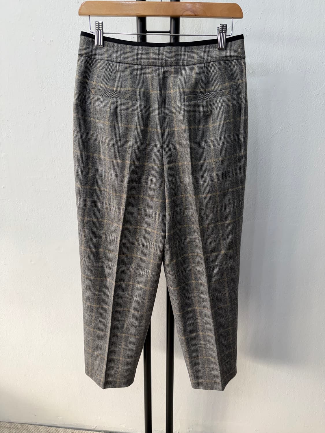 정품) 랑방 한섬 체크 패턴 슬랙스 바지 67(28) 상품이미지4