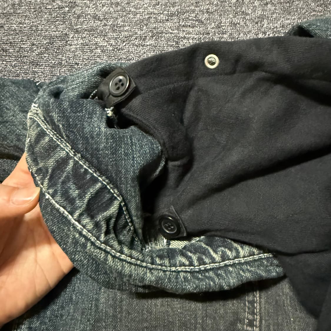 와이즈걸 빈티지 펑크 그런지 데님 자켓 상품이미지4