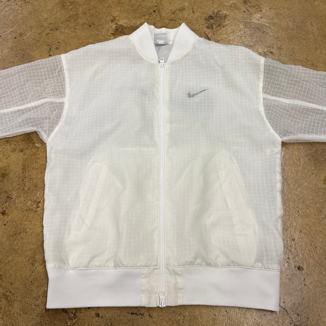[정품/S] 나이키 시스루 화이트 봄버 자켓 b16 상품이미지3