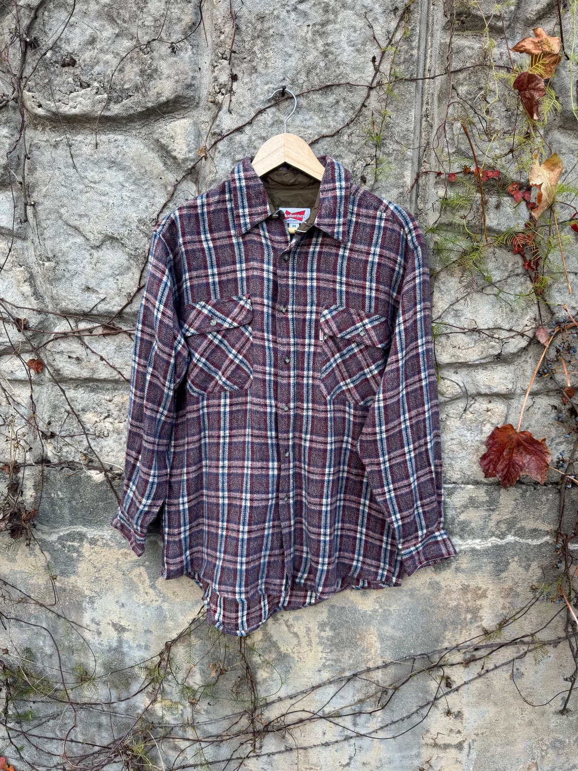 버드와이저 빈티지 투포켓 플란넬 체크 웨스텀 셔츠 상품이미지1