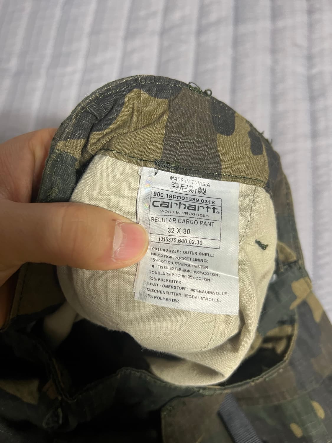 칼하트 WIP 레귤러 카고팬츠  32/30 상품이미지6
