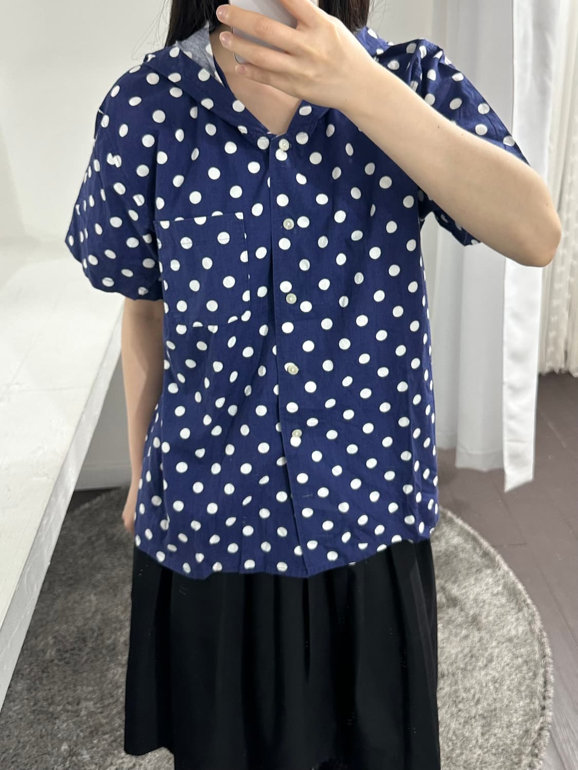 dot hood shirt 상품이미지3