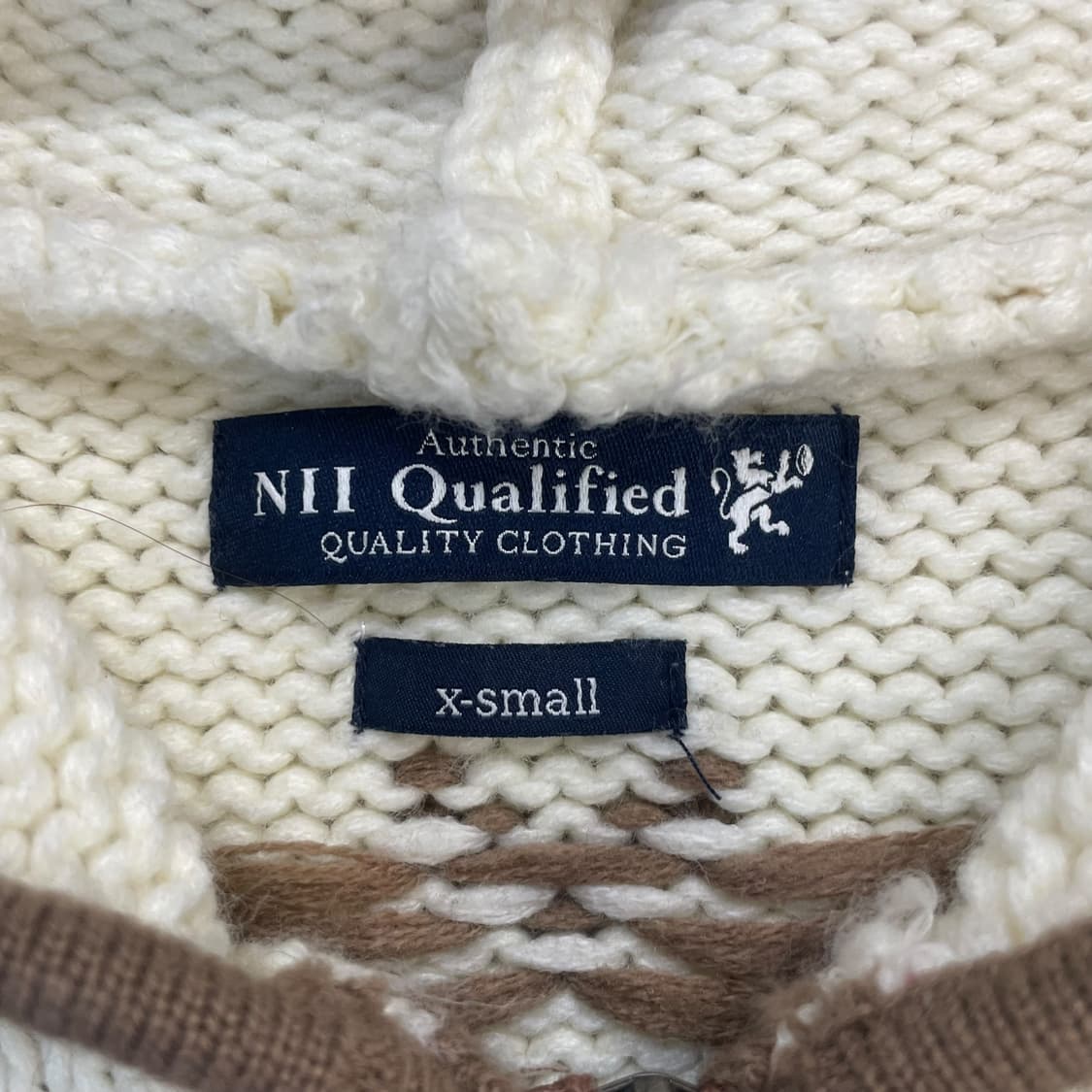 NII 아메리칸 빈티지 노르딕 코위찬 니트 후드집업 상품이미지4