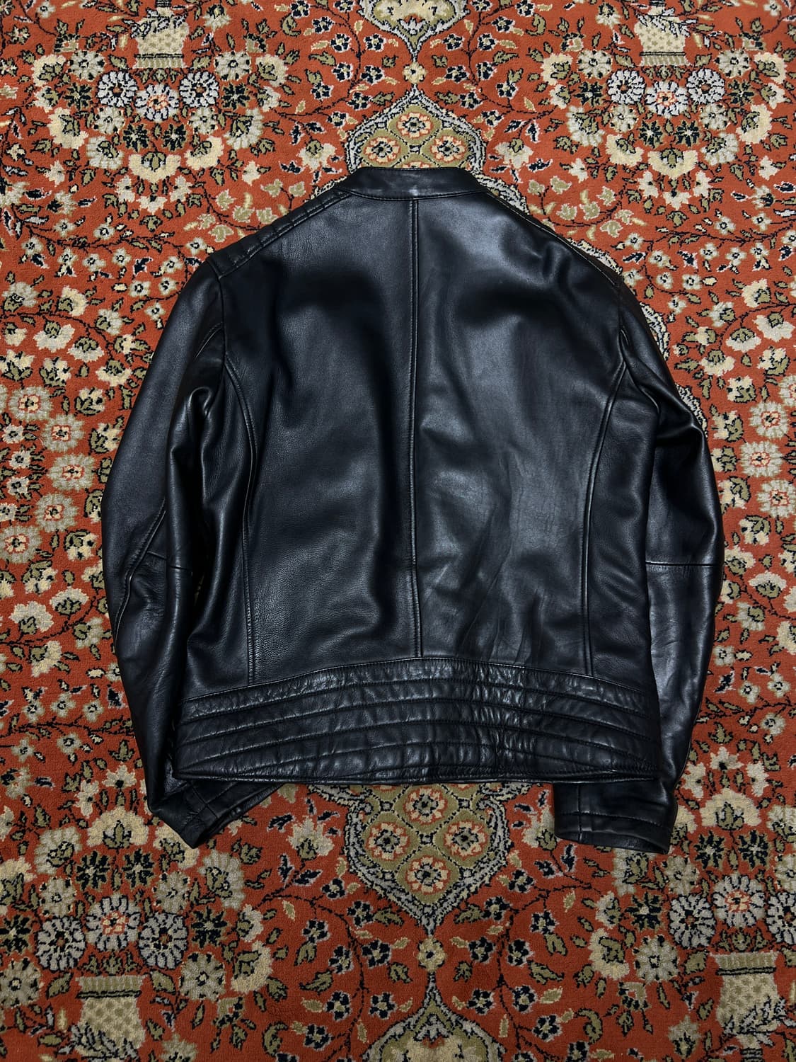 [XL] 자라 양가죽 싱글 바이커 라이더 자켓 블랙 상품이미지6