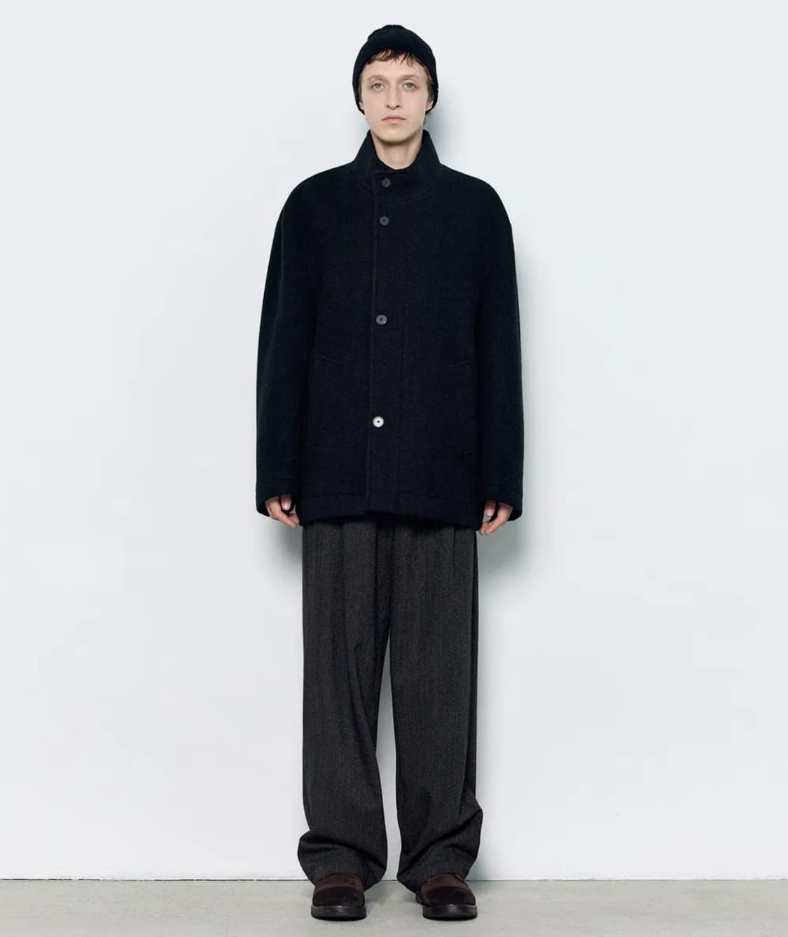 인사일런스 지블링 지블링 울 하프 코트 상품이미지1