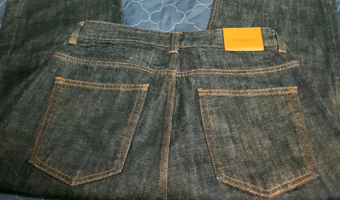 덴메이드 셀비지 와이드핏 데님팬츠 미드 인디고 (L) 상품이미지6