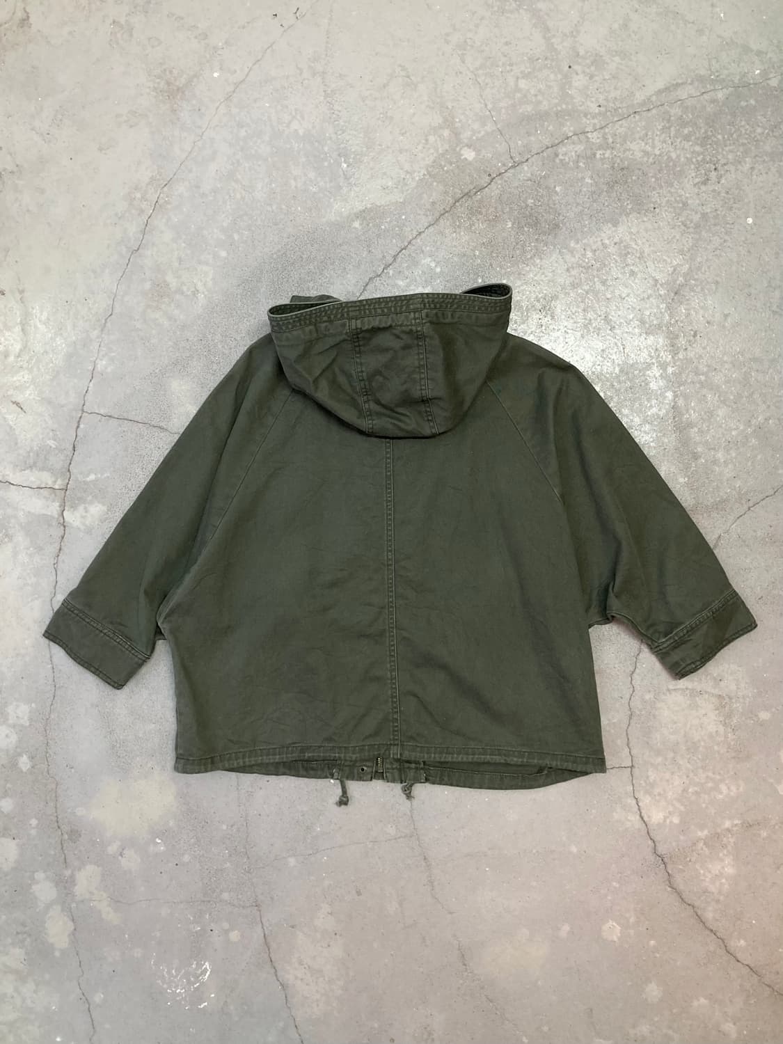 khaki batwing hooded utility jacket 상품이미지5