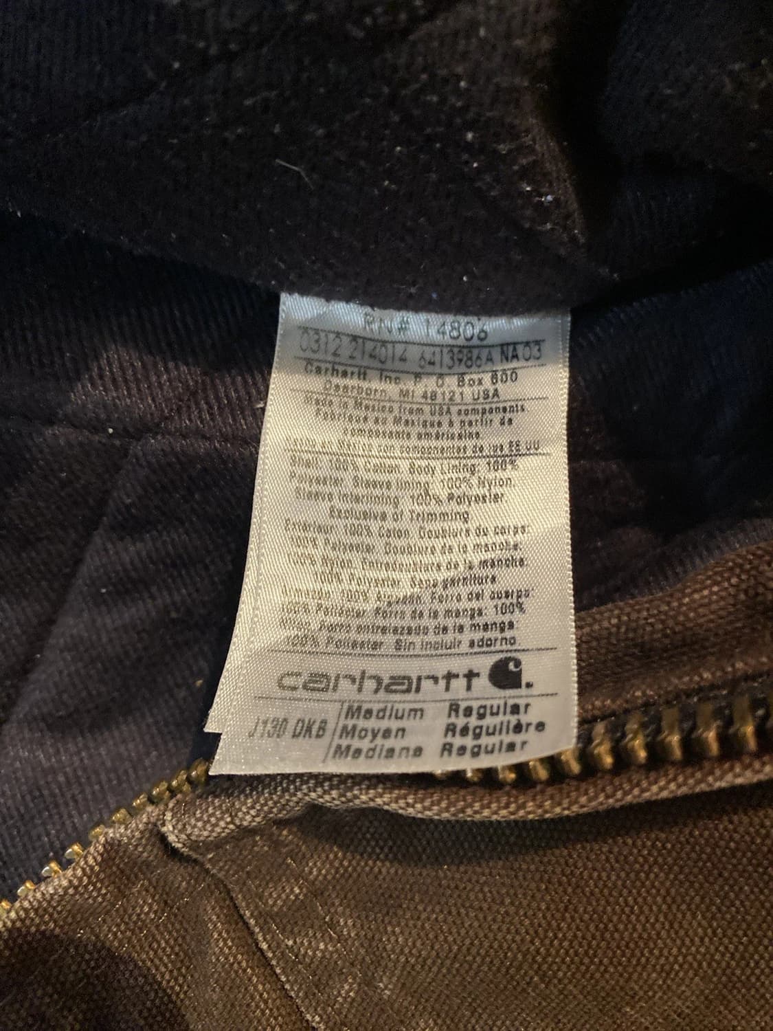 칼하트 J130 빈티지 샌드스톤 덕 액티브 자켓 다크 브라운 상품이미지8