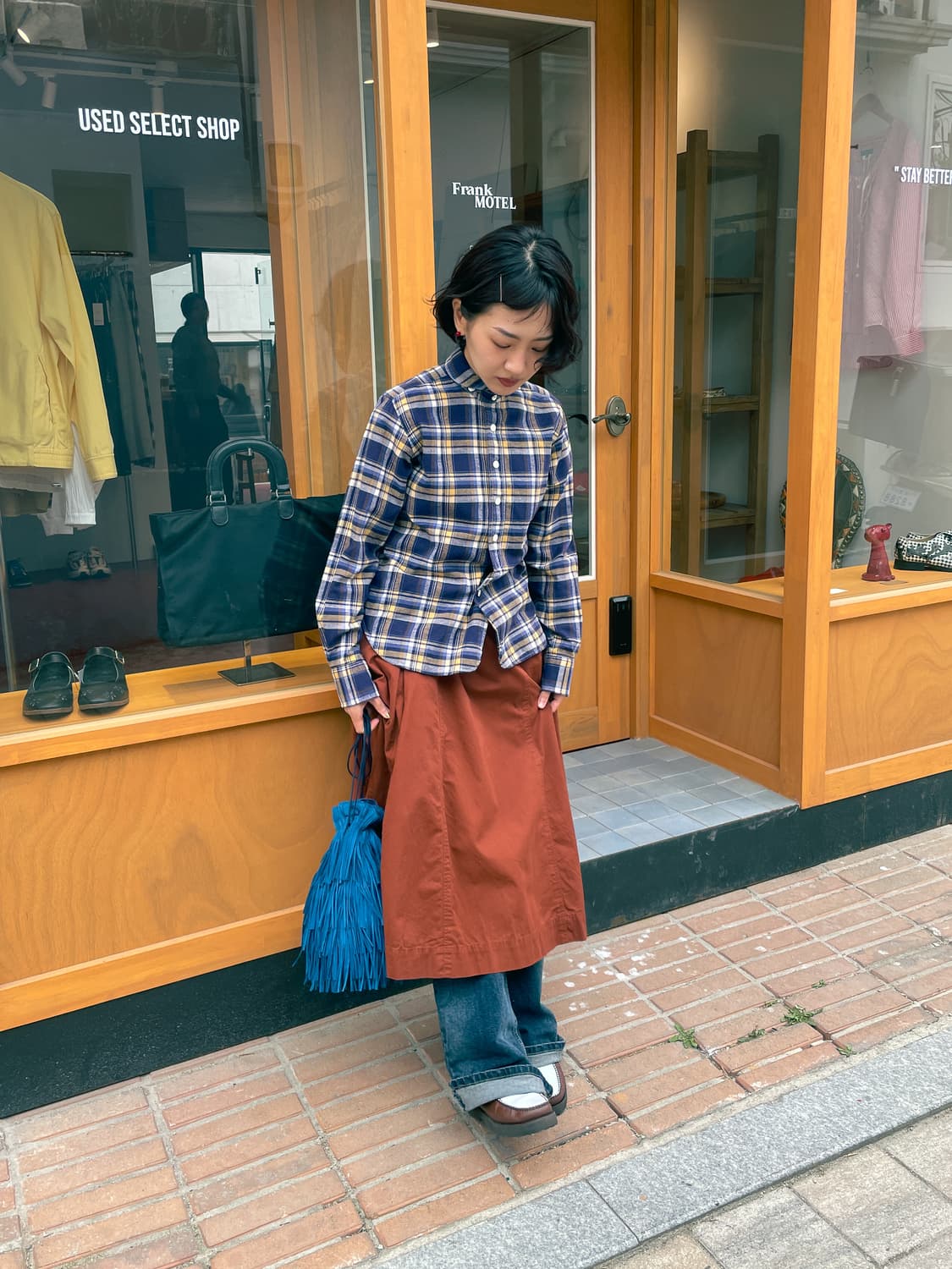 MHL, 페이디드 코튼 트윌 스커트 (28~32inch) 상품이미지5