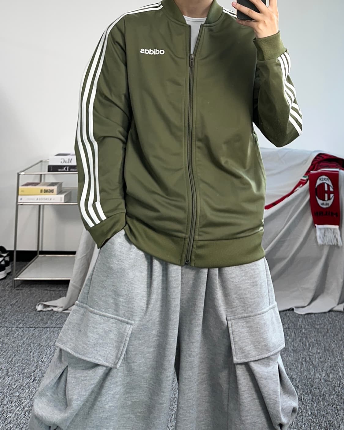 아디다스 카키 올리브 져지 L 상품이미지4