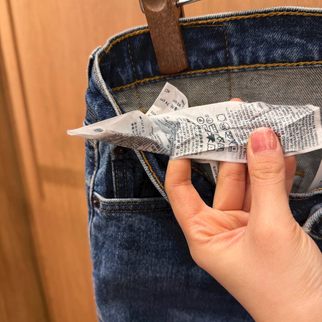 리바이스 505 데님 팬츠 5포켓 디테일 레귤러 스트레이트핏 중청 상품이미지7