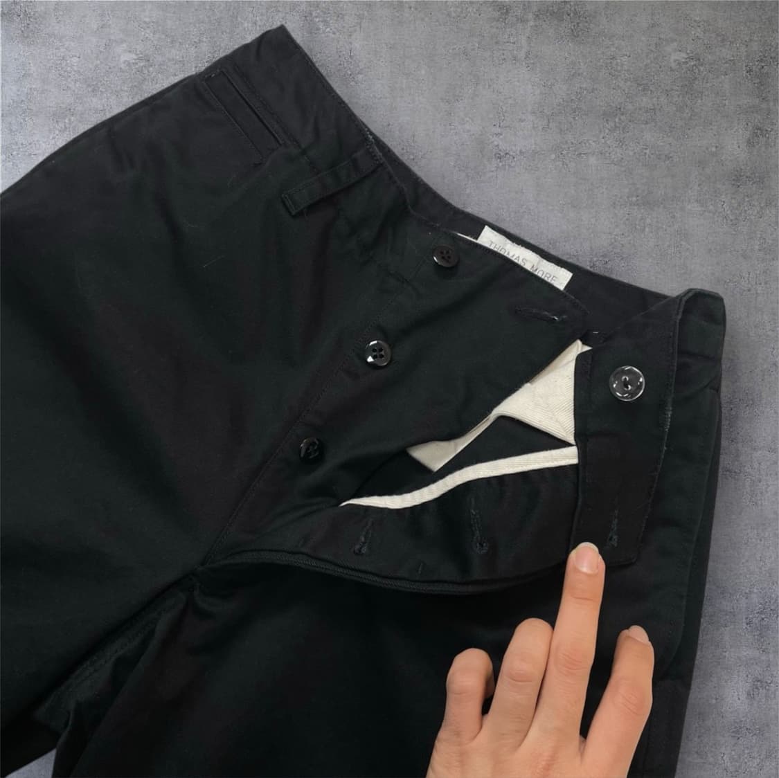 토마스모어 Thomas More 블랙 덴스 오피서 팬츠 XS 상품이미지2