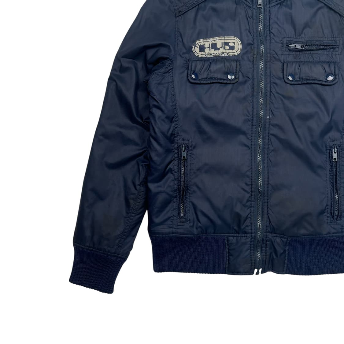 히스테릭 글래머 ROCK 네이비 레이싱 패딩 자켓 OS 상품이미지3