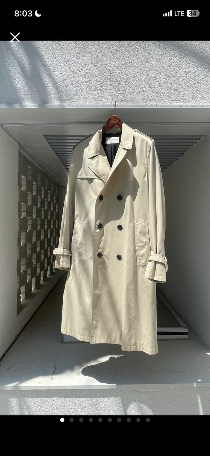 생로랑 파리(Saint Laurent Paris) 베이지 트렌치코트 상품이미지1