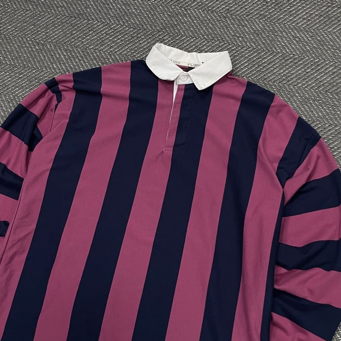 플루이드 배색 럭비 티셔츠 v0333 상품이미지3