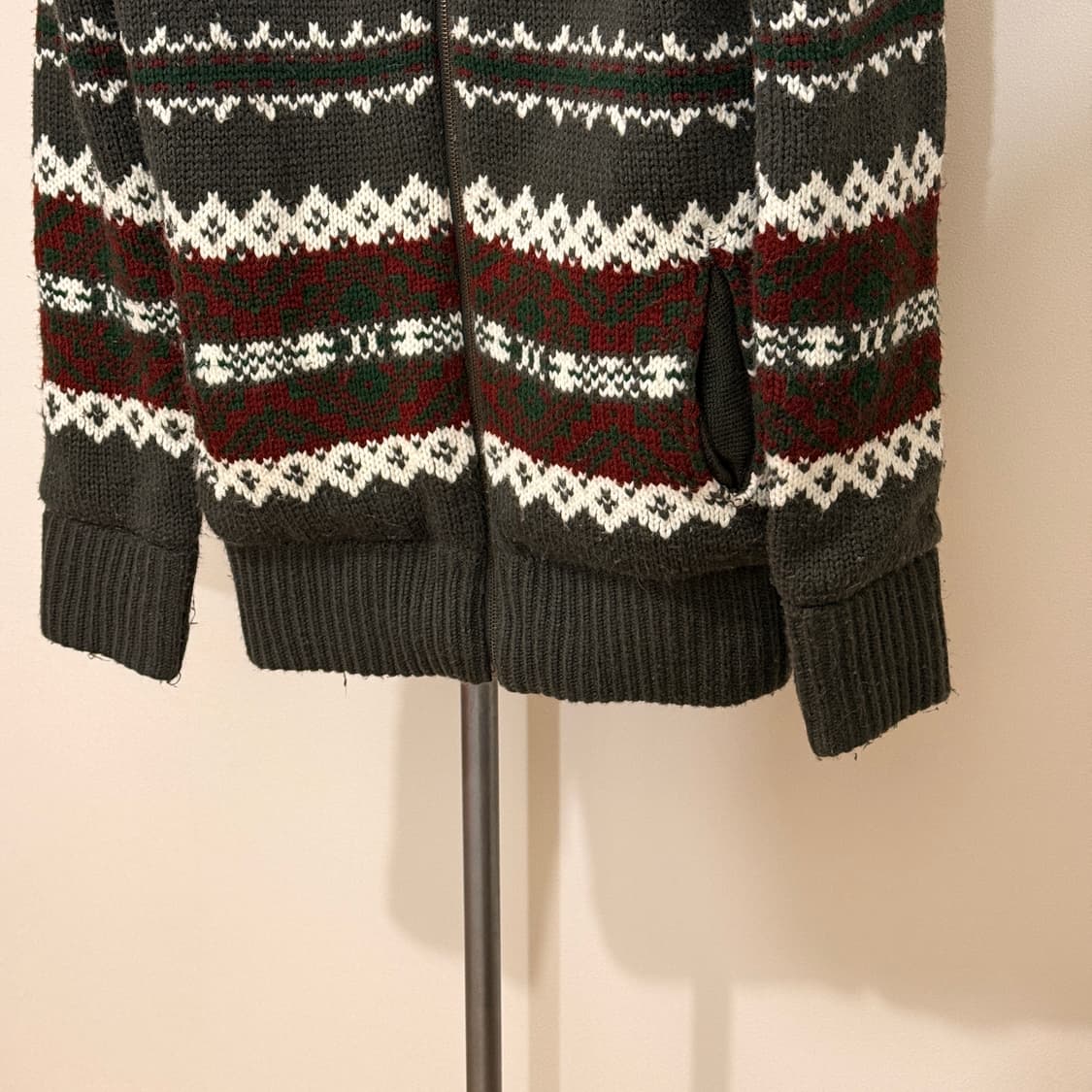 모리걸 카키 노르딕 후드 퍼 집업 상품이미지3