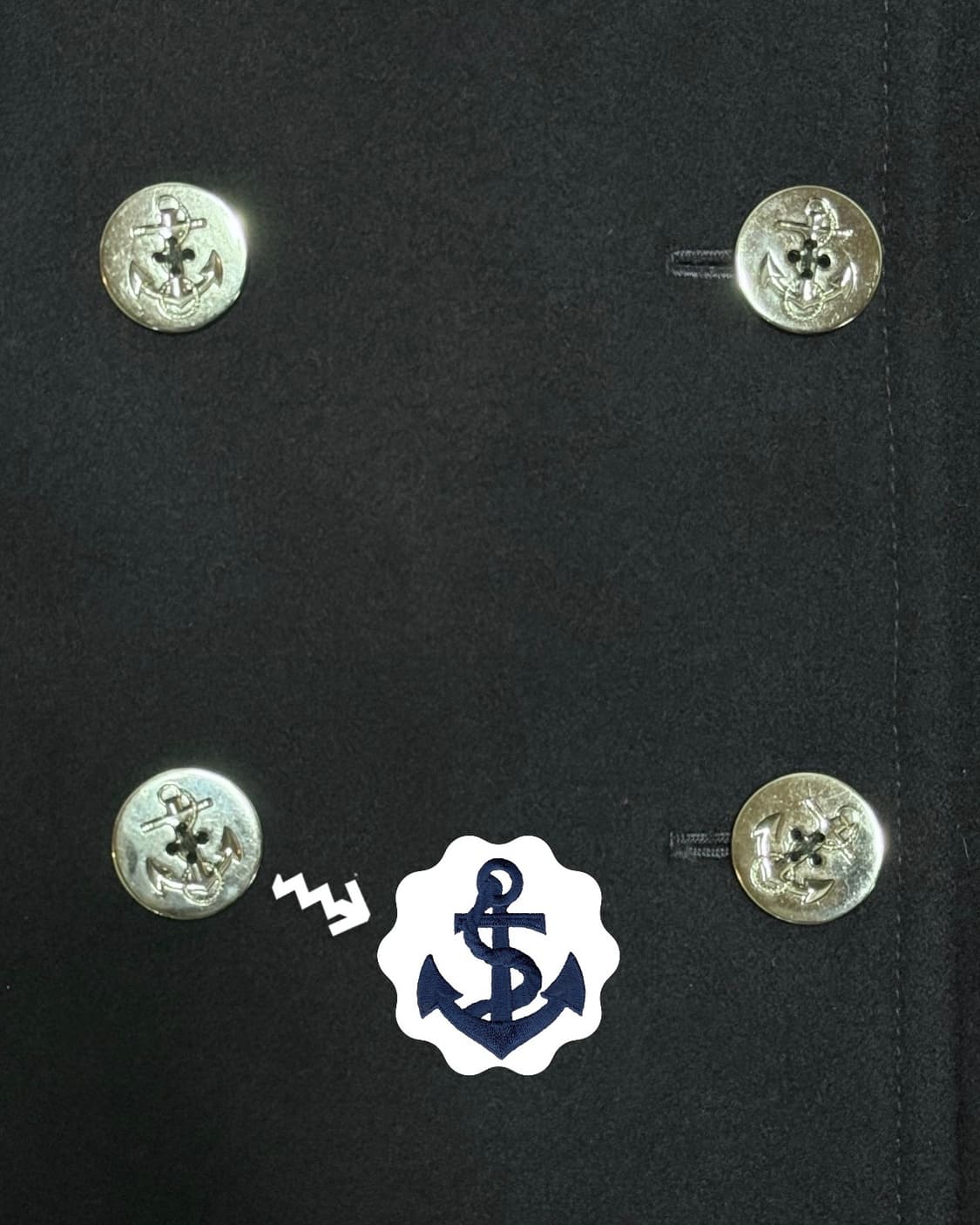 빈티지 마린 더블 버튼 네이비 코트 상품이미지6