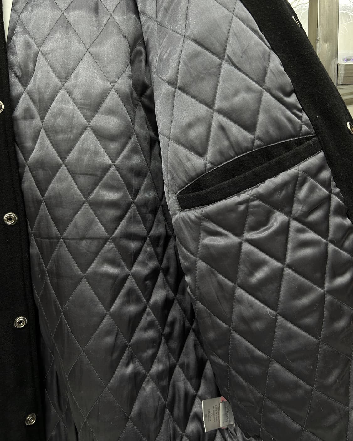 스투시 빅S 레터맨 울 바시티 자켓 블랙 상품이미지3