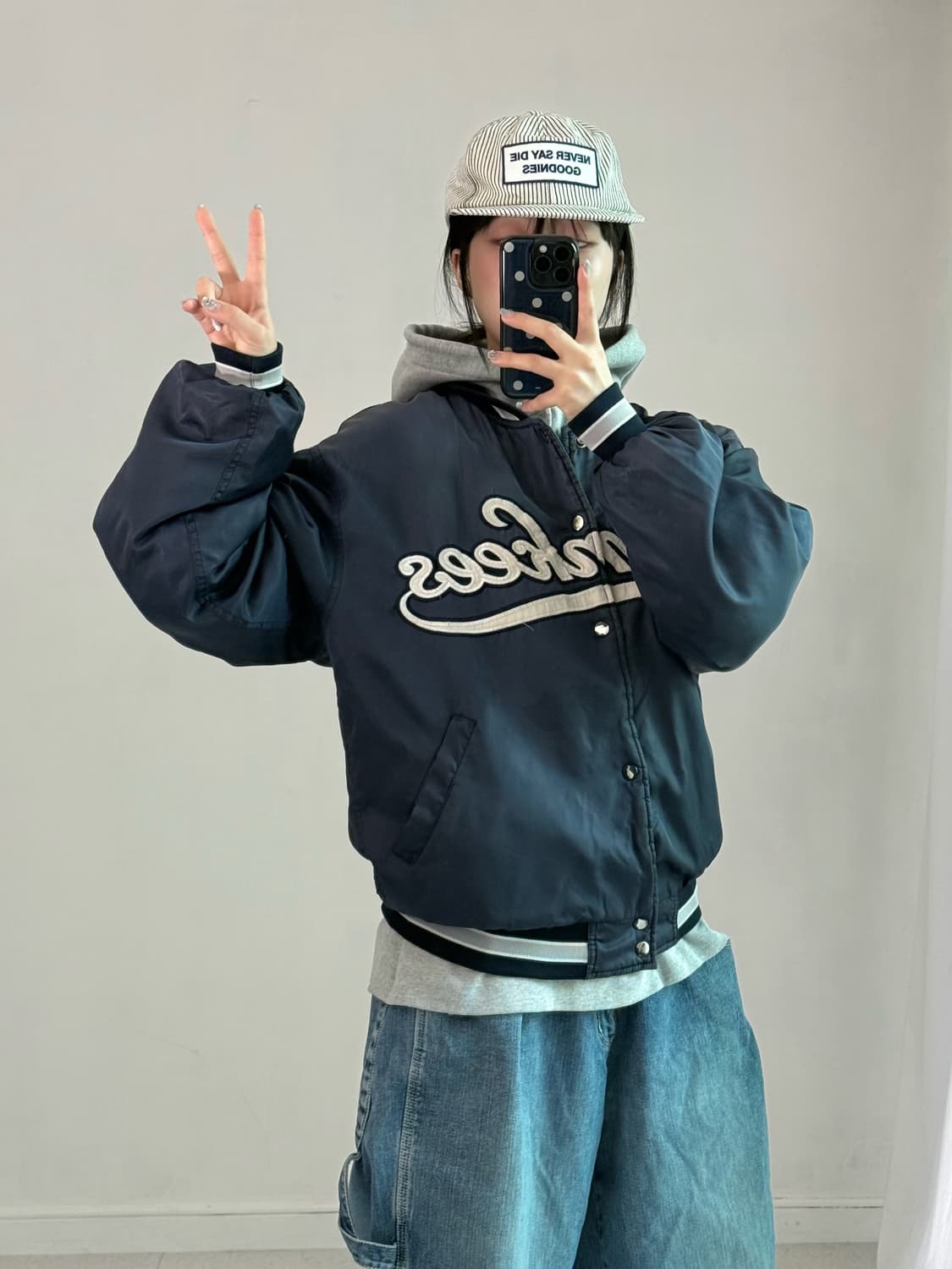 90‘s LA 양키즈 네이비 자켓 상품이미지2