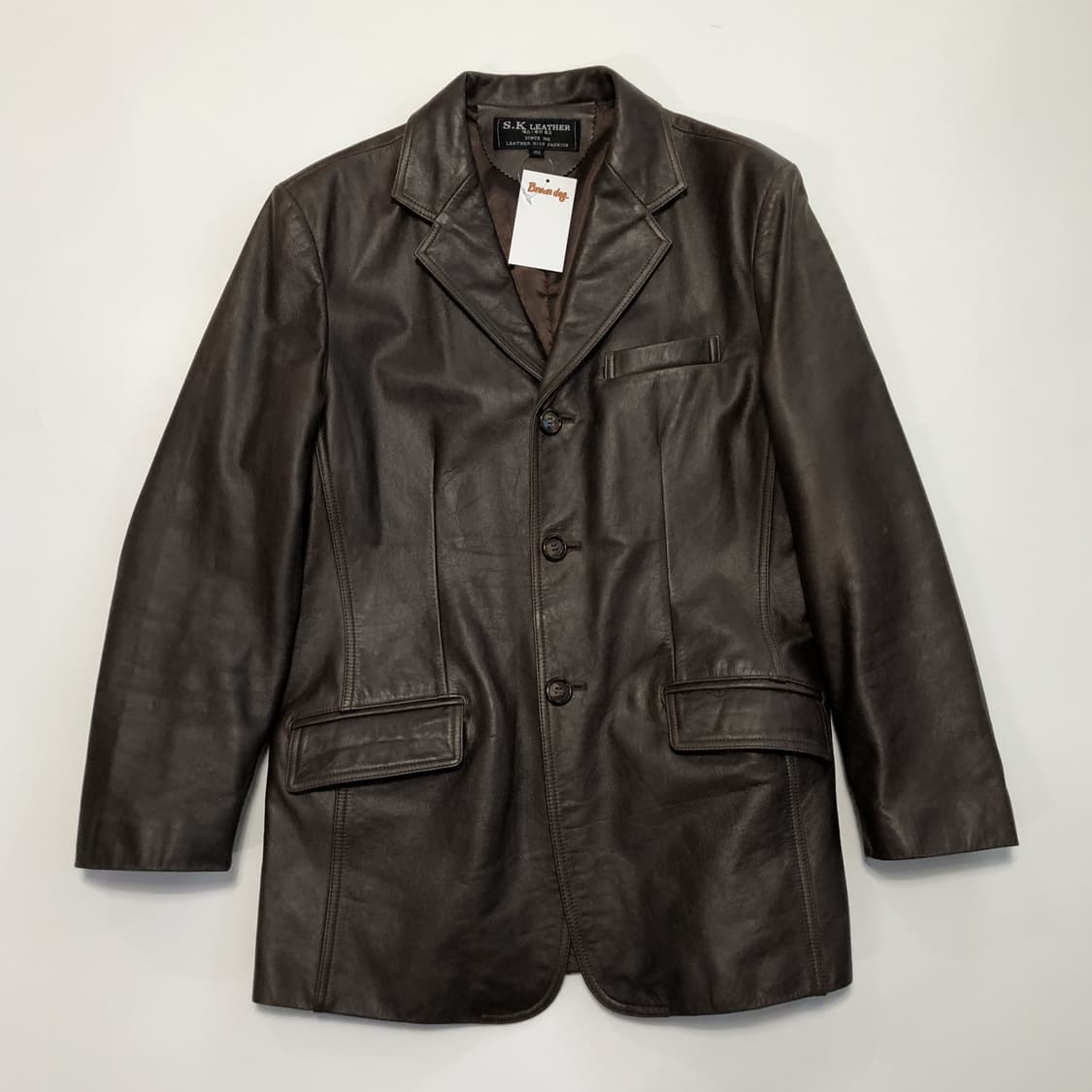 브라운 레더자켓  상품이미지1