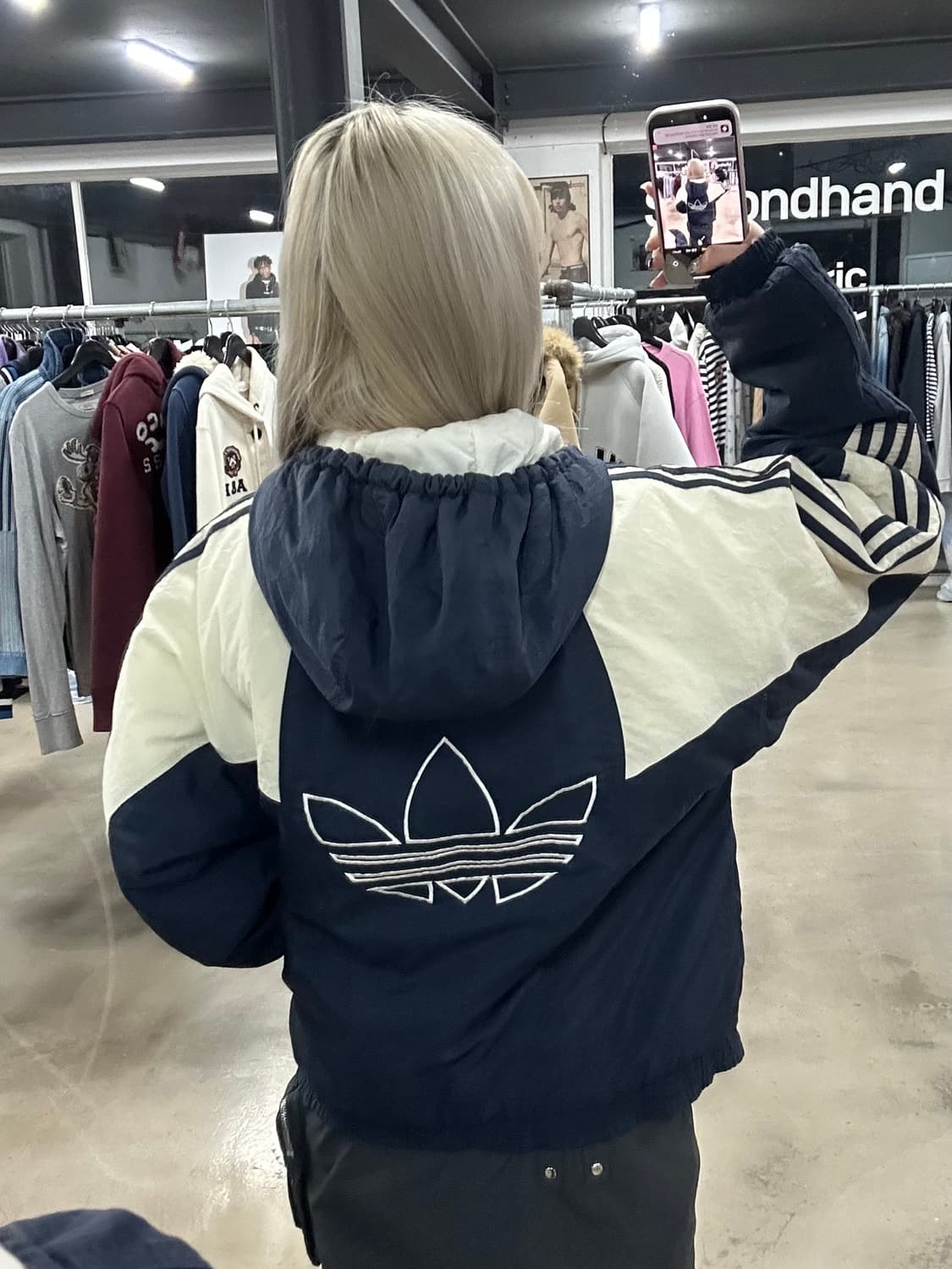 아디다스 90년대 빈티지 빅 트레포일 누빔 자켓 상품이미지3