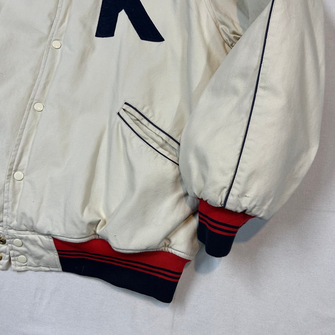 XXL) 빈티지 카키 스타디움 자켓 상품이미지3